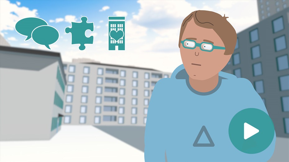 Sehen Sie sich das Animationsvideo an, in dem Clara und Leo ihre Herausforderung Mitarbeiter zu finden mit einem Employer-Branding-Video lösen.