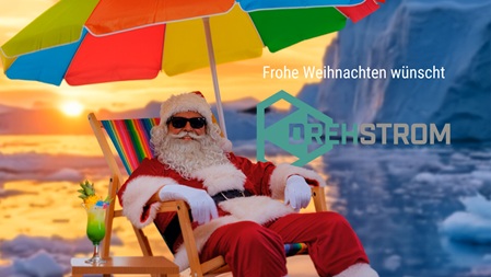 In dem KI-generierten Video sitzt der Weihnachtsmann auf einem Schiffscontainer im Polarmeer und wartet darauf, dass das Meer zufriert-