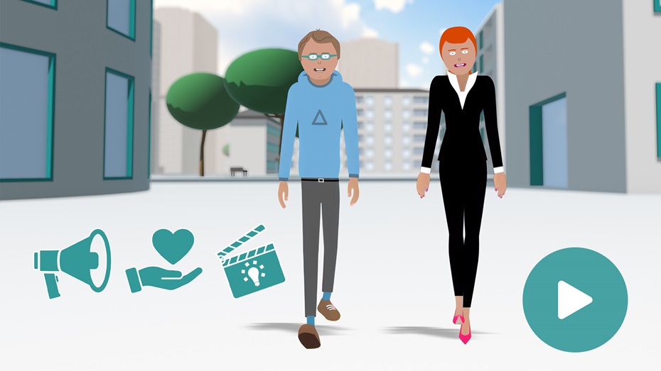 Watch the animated video in which Clara and Leo solve the problem of not being found on the internet with an image film.