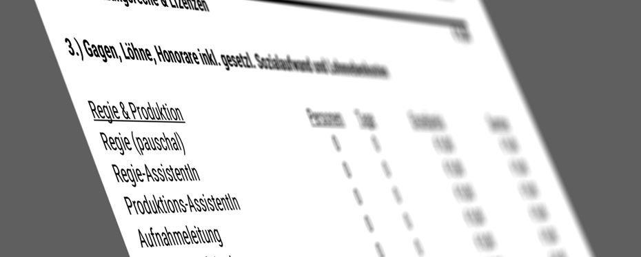 Sie bekommen von der Drehstrom Filmproduktion eine detaillierte Kalkulation aller Kosten und Preise für Ihr Video oder Ihren Film.