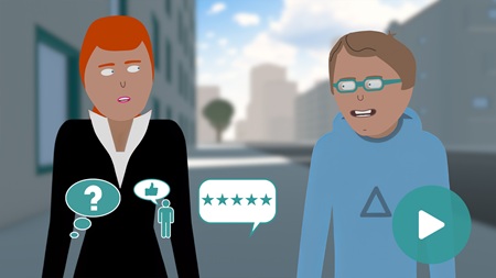 In einem professionellem Testimonial-Video erzählen zufriedene Kund*innen, warum sie sich für Ihr Unternehmen entschieden haben